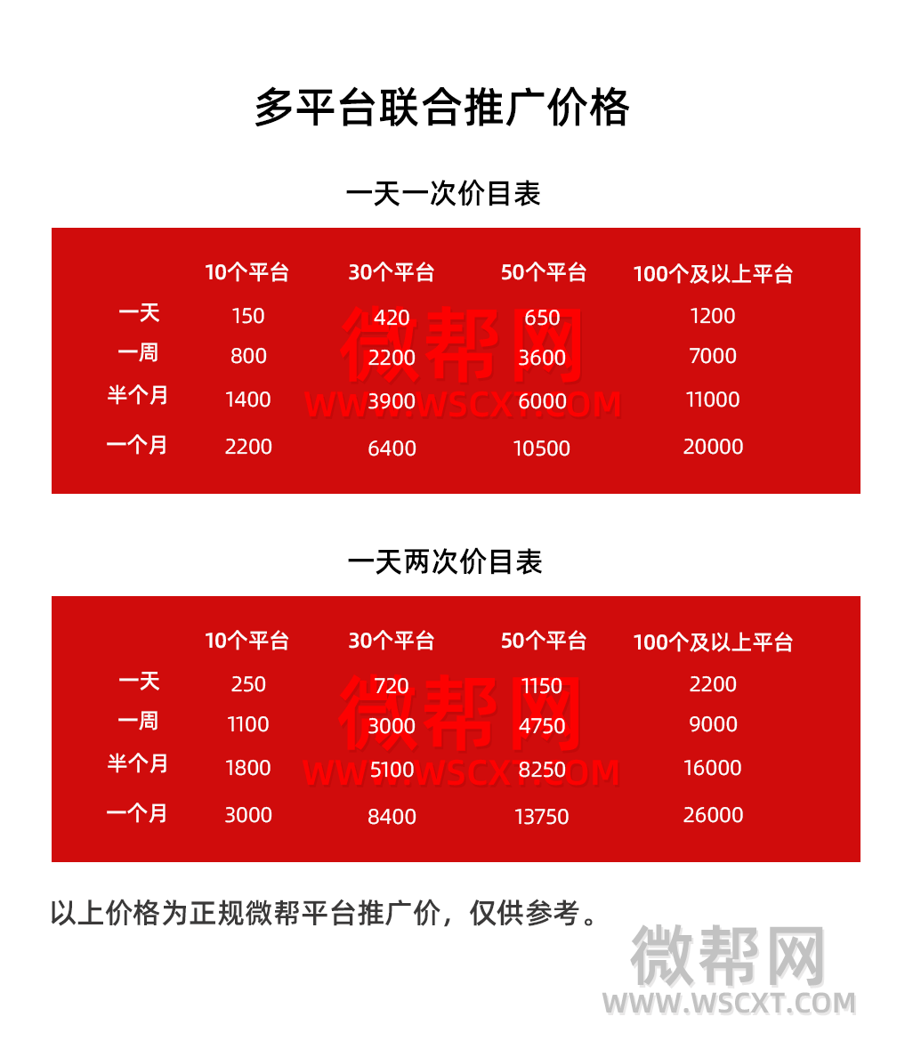 微帮推广价格